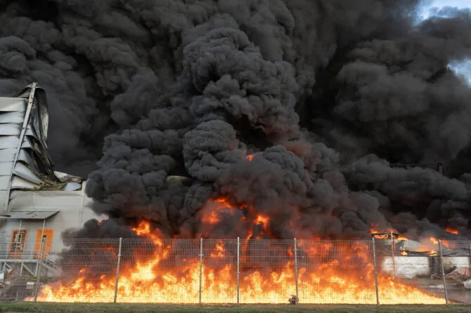SOPA Images photo/Fire at Wildberries warehouse