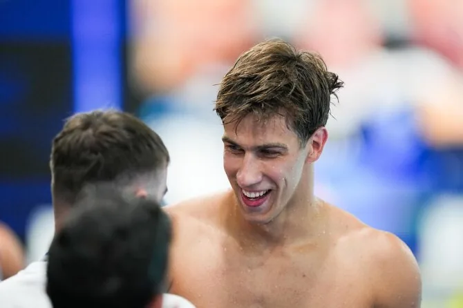 LTU Aquatics/Dariaus Kibirkščio nuotr./Europos plaukimo čempionato akimirka. Tomas Navikonis