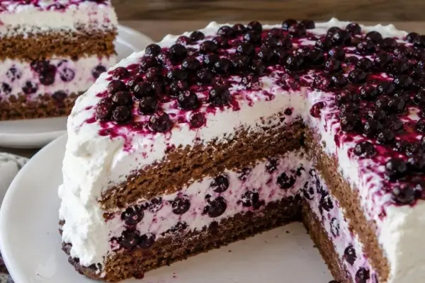 Fresh gingerbread tart with blackcurrants: perfect for summer and beyond