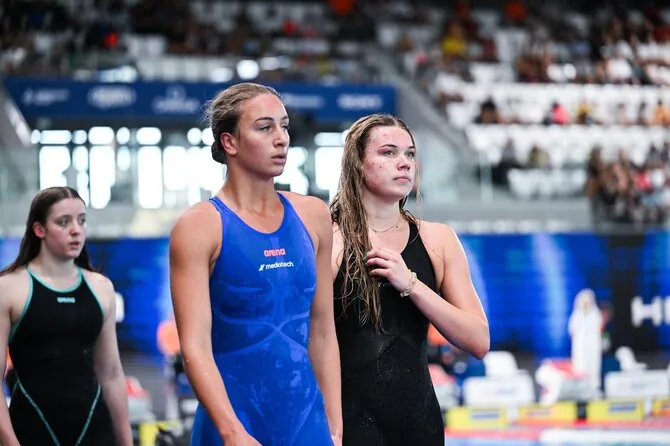 LTU Aquatics/Dariaus Kibirkščio nuotr./Rugilė Mileišytė ir Ieva Visockaitė