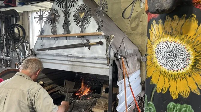 Photo by Živilė Čepaitė / Blacksmith V. Kuzinas' workshop