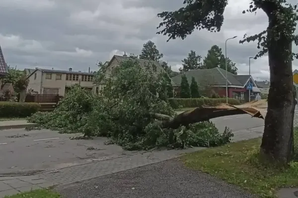 See how the storm hit Molėtai: warning not to go outside today