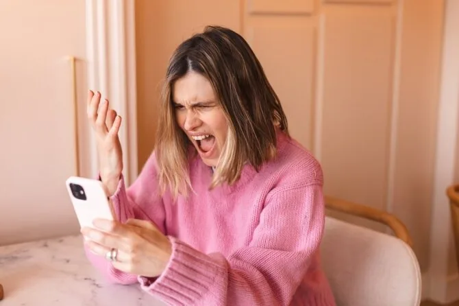 Shutterstock image/Young woman angry