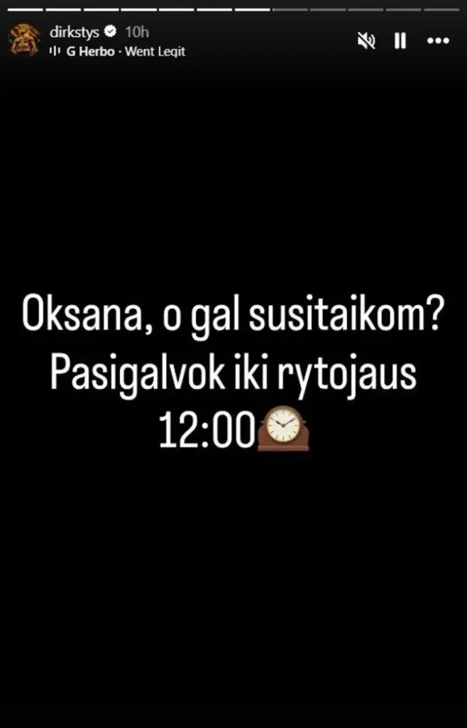 Instagram photo/Dominykas Dirksčio post