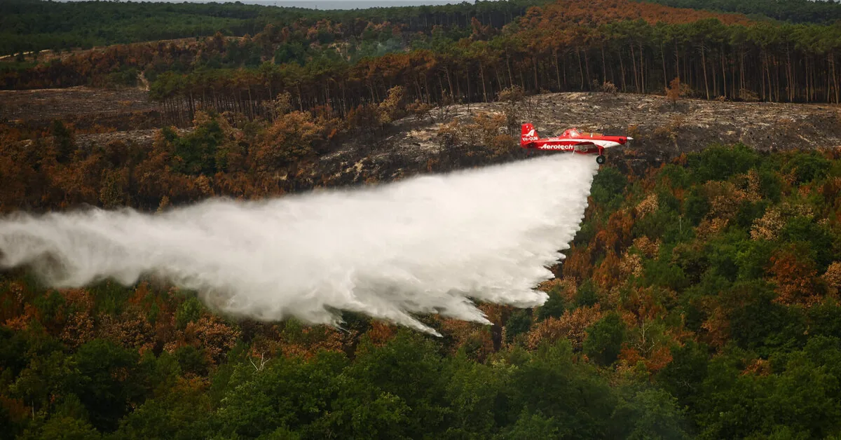 The largest forest fire in decades controlled in France