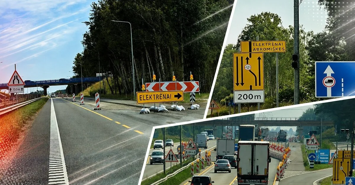 Naujiena: remontuojamuose automagistralės A1 ruožuose – greičio matuokliai
