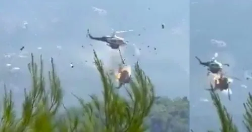 Tragic scenes from Greece: two firefighter helicopters collided in the air