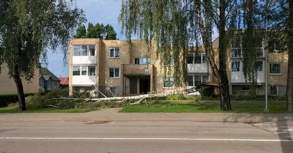 Druskininkai try to fix the storm damage
