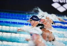 Moment from the European Swimming Championships. Rūta Meilutytė