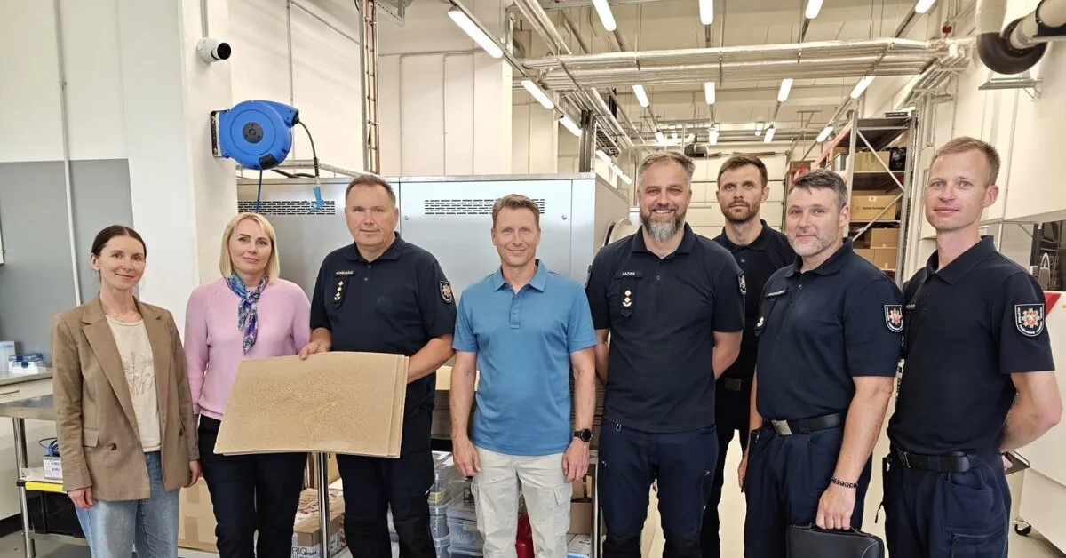 Firefighters will test the sorbent developed by Klaipėda University researchers