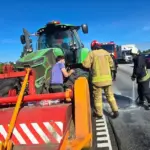 Drama on the seaside road – tractor rescue operation