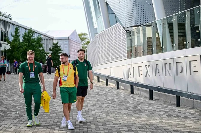 Alfredo Pliadžio/LLAF nuotr./Mykolas Alekna, Mantas Jusis, Martynas Alekna