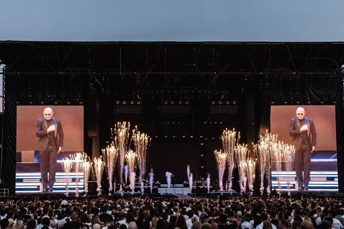 Photo by Linas Žemgulis / Moment from the Pitbull concert at Darius and Girėnas stadium in Kaunas