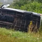 „Rescuers freed those trapped from the crushed car“: minibus – overturned in a ditch