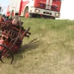 In Šiauliai, a homemade tracked tractor crashed into a car and overturned