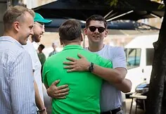 Žalgiris fans gather in the city before important matches