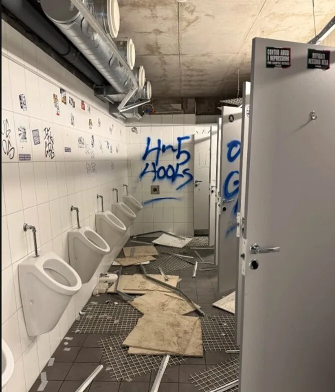 Estonian Football Association photo / Vandalized Tallinn stadium