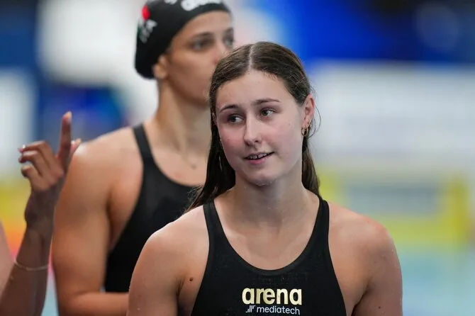 LTU Aquatics/Dariaus Kibirkščio nuotr./Europos plaukimo čempionato akimirka. Emilija Pociūtė