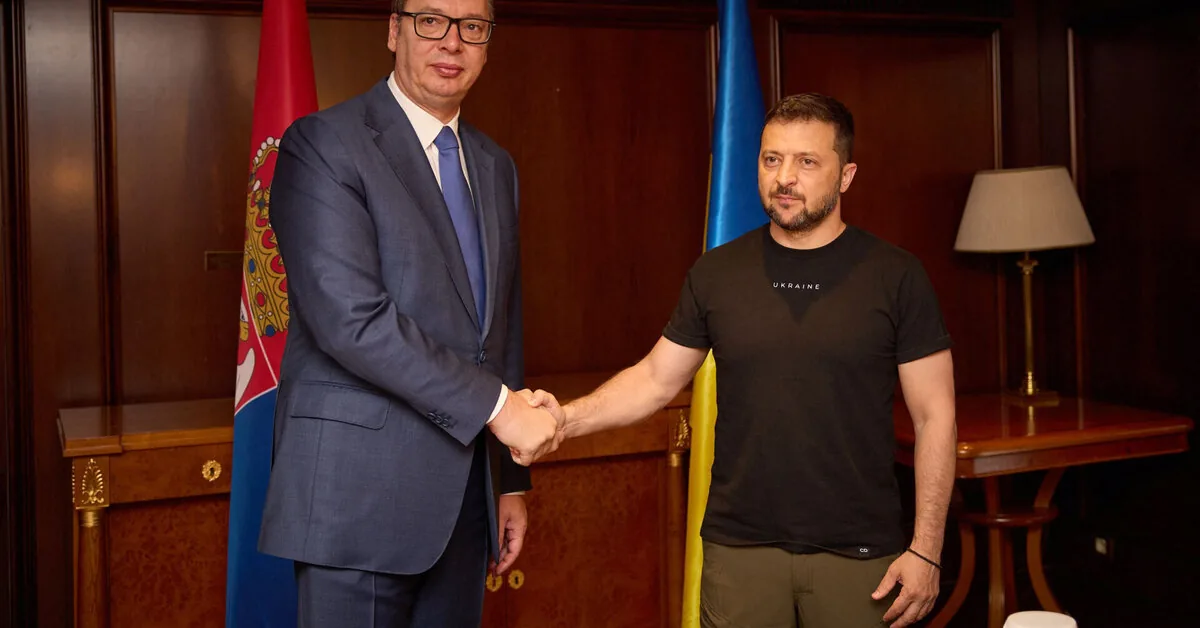 Ukrainian leader Volodymyr Zelensky visits Russia's ally Serbia