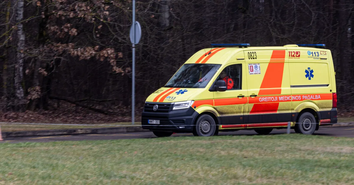 An ambulance was involved in a traffic accident in Kaunas