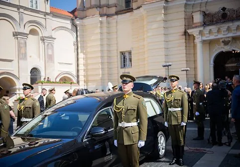 Kazimira Prunskienė is sent off on her final journey