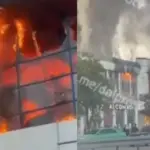 Dnipre after Russian strike – huge fire: shopping center engulfed in smoke