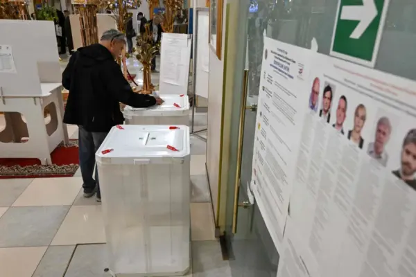 As parliamentary elections begin in Russia, reports emerge of downed Ukrainian drones