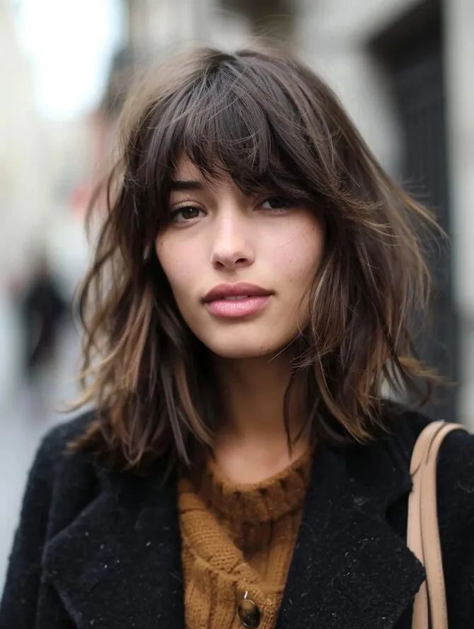Photo from Pinterest/Italian bob with soft bangs