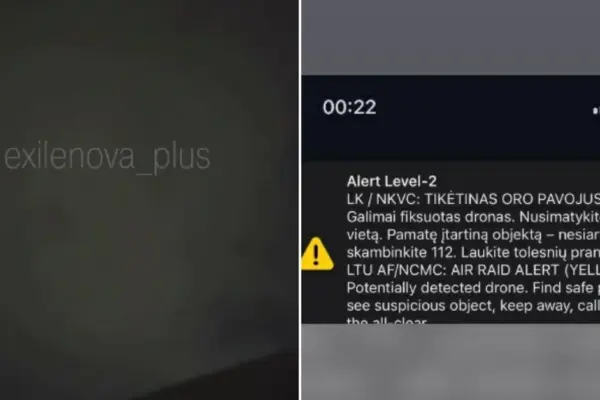 "Telegram" channel – sounds of a drone recorded by residents in Lithuania