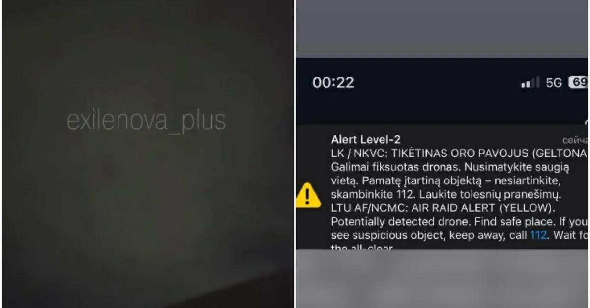 "Telegram" channel – sounds of a drone recorded by residents in Lithuania
