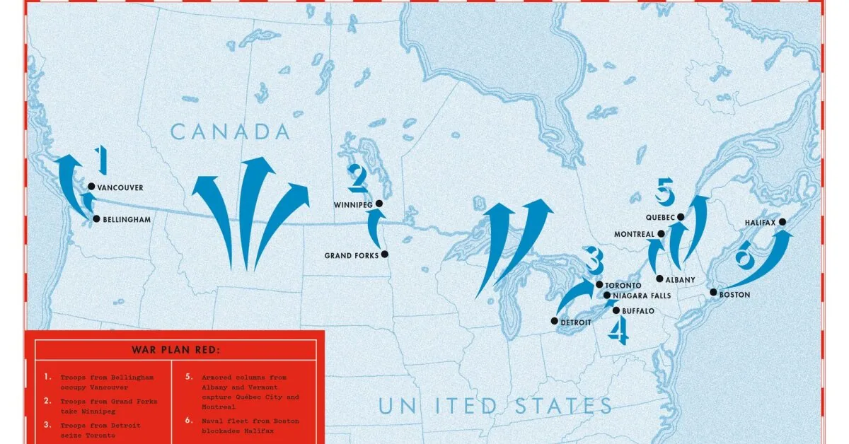100 years ago, the US Army planned to attack Canada. Why?