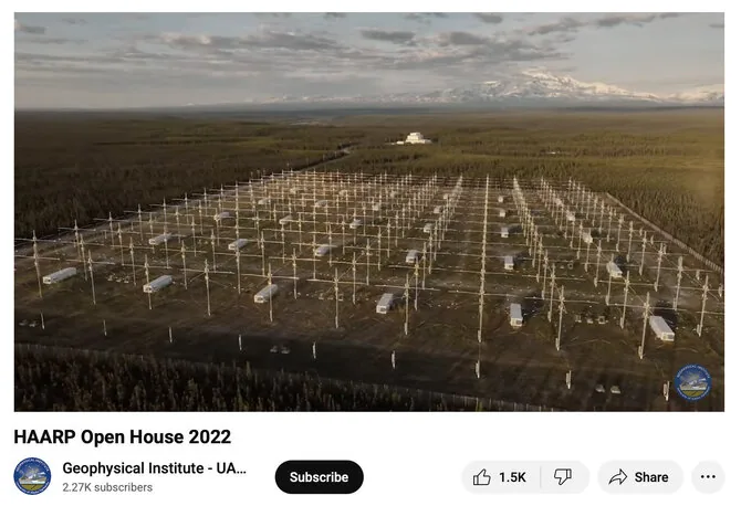 Screenshot from YouTube/HAARP research station located in Alaska