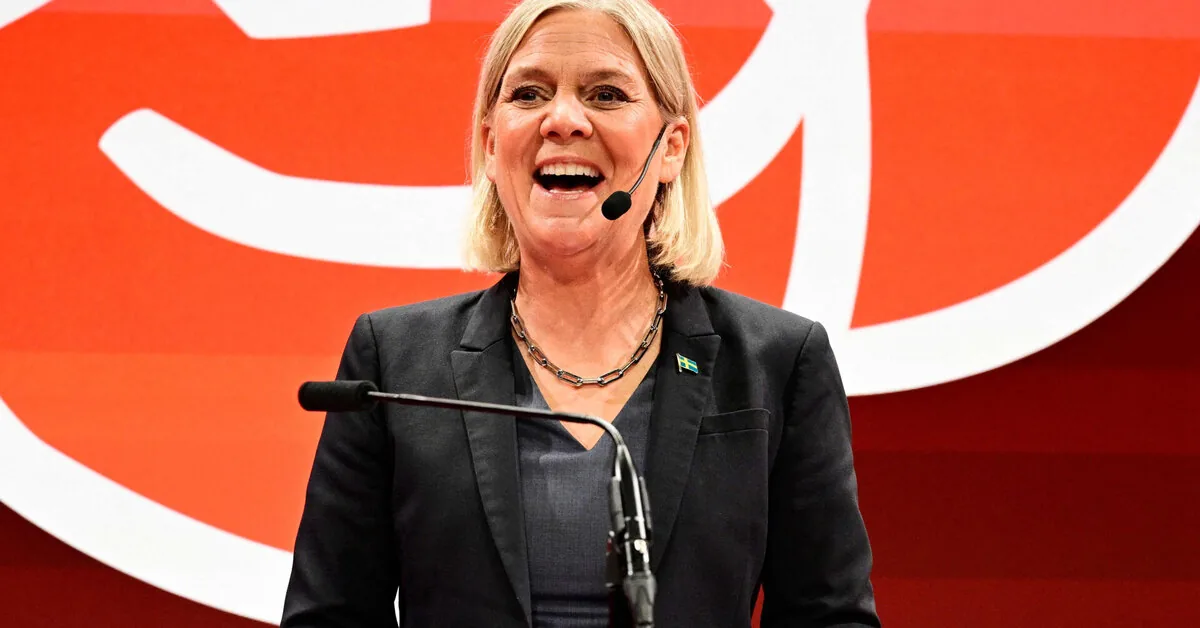 Magdalena Andersson, celebrating victory in the elections, promises to "lead Sweden forward"