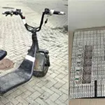 Man tests the performance of an electric scooter – managed to carry 1000 packs of cigarettes with it