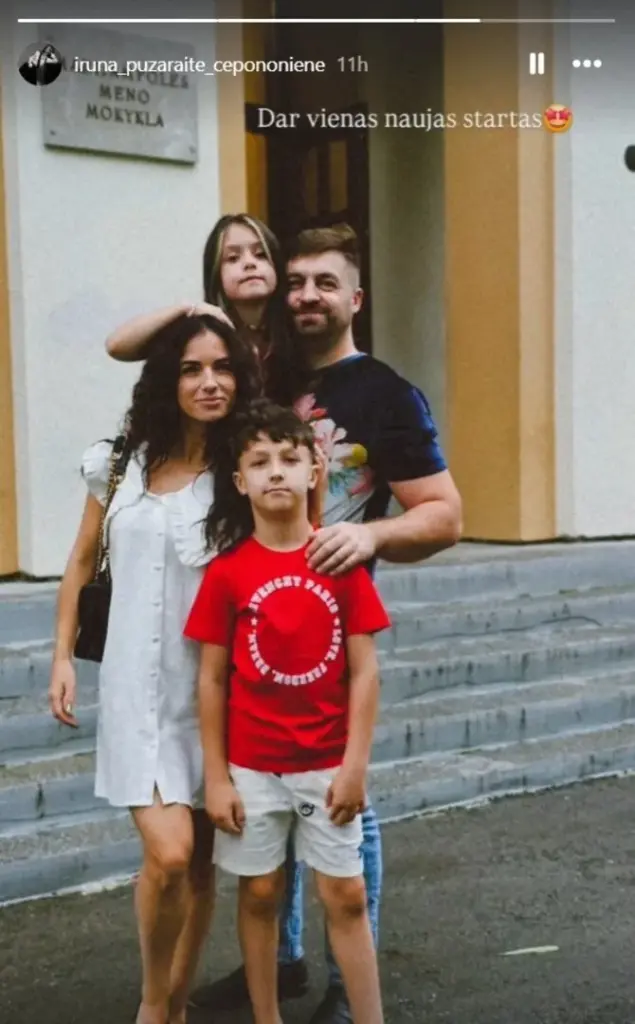 „Instagram“ nuotr./Irūna Puzaraitė-Čepononienė su šeima