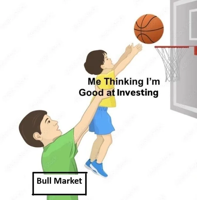 Kai galvoji, kad gerai prekiauji bull marketo metu memas
