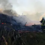 In Raseiniai district, a farm building burned down along with a tractor, bicycles, and various equipment