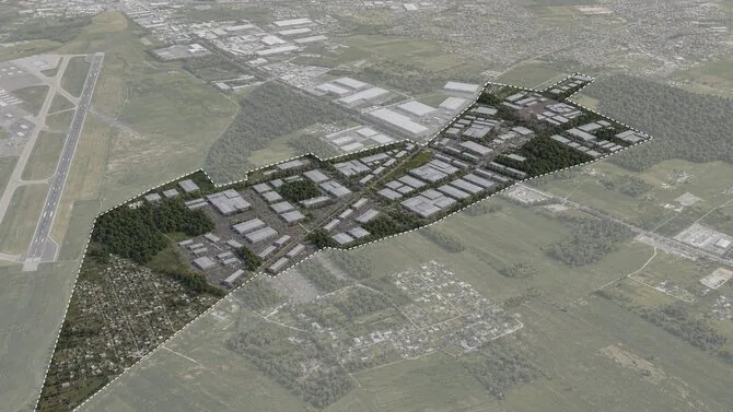 Vilnius Development Company visualization/View of the territory from the southwest