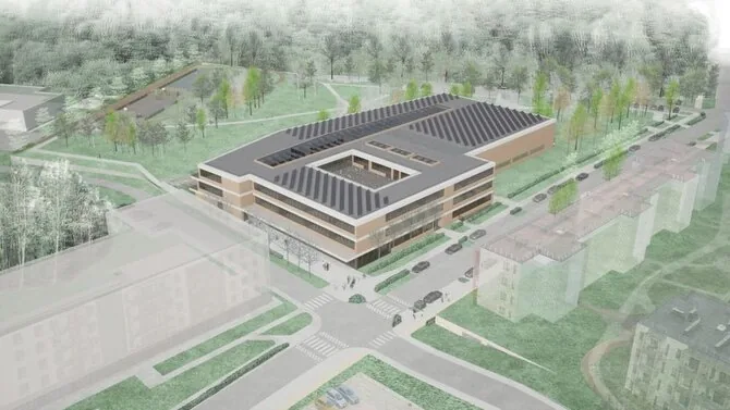 „Urbanistinė architektūra“ vizualizacija/Bajorų progimnazija