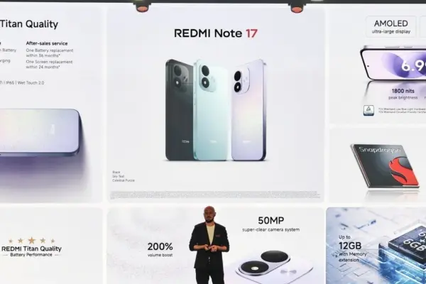 The new Redmi Note 17 Pro Max – titanium body and battery that lasts three days