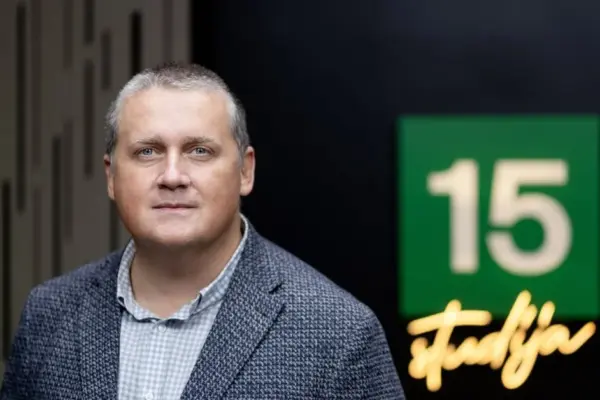 After delivering his campaign speech, Malinauskas responded whether he is considering running for mayor of Vilnius