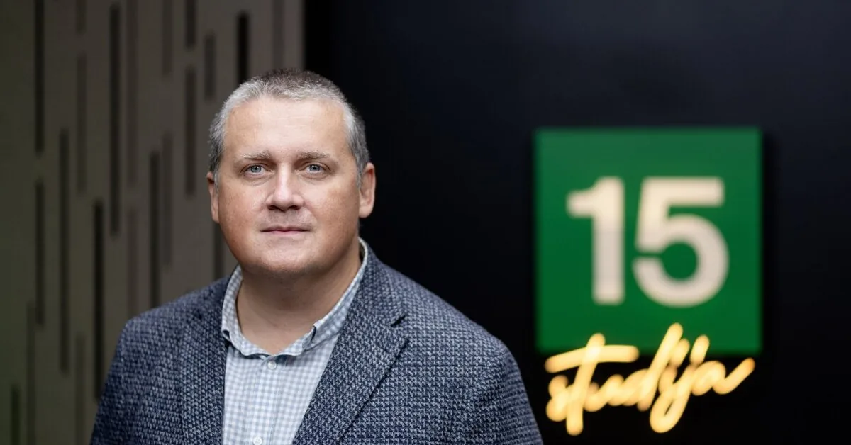 After delivering his campaign speech, Malinauskas responded whether he is considering running for mayor of Vilnius