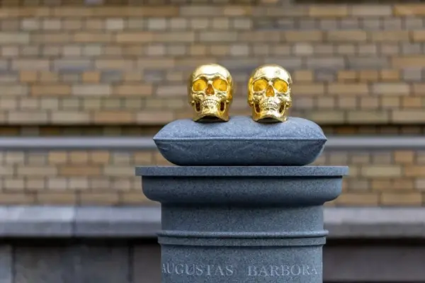 Two golden skulls instead of Sigismund and Barbara: experts evaluated the sculpture that sparked sharp discussions