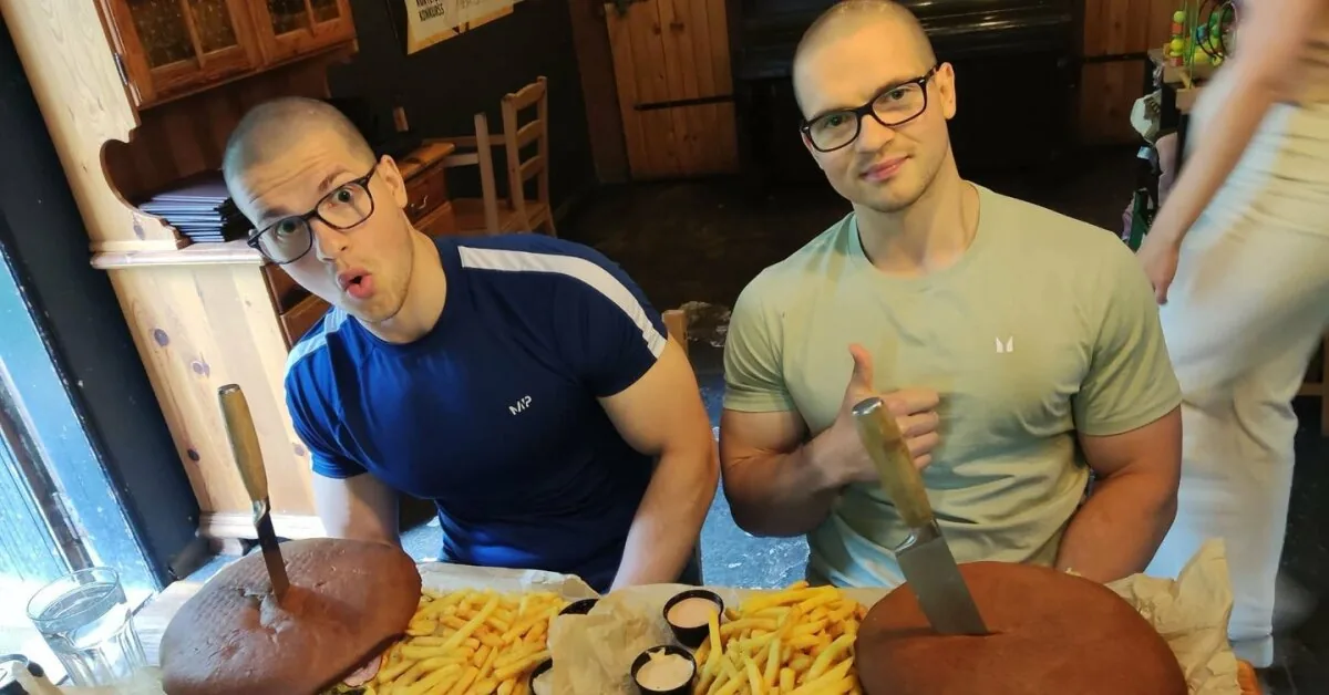 In one sitting – 20 burgers, 10 pizzas, or a kilogram of gummies: the Petrauskas brothers revealed what happens when the cameras are off