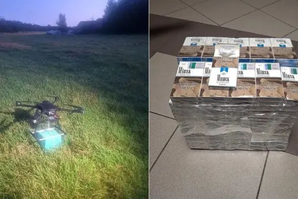 At the border with Belarus, a smugglers' drone carrying cigarettes "crashed"