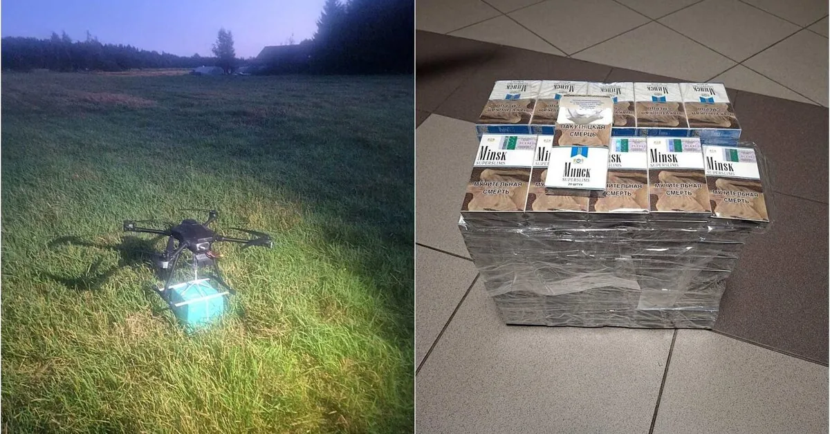 At the border with Belarus, a smugglers' drone carrying cigarettes "crashed"