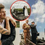 Unusual Wedding of Aistė and Saimonas in Pamarys: Instead of an Altar – a Fishing Boat, and the Priests Were Replaced by the Grooms' Fathers