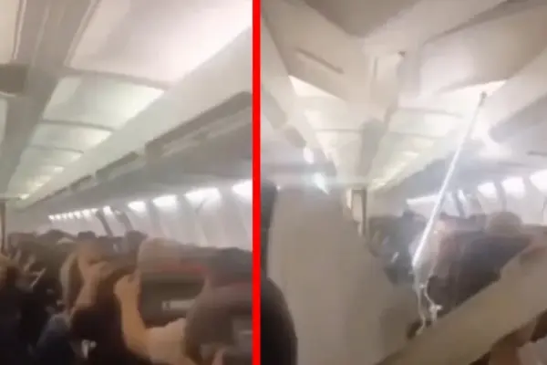 Terrifying incident on the plane: screams of passengers in the video from Iran