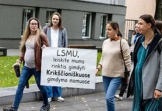 Pregnant women’s protest in Kaunas