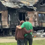 After the explosion and fire in Didžioji Riešė, the family was left with nothing: collecting support